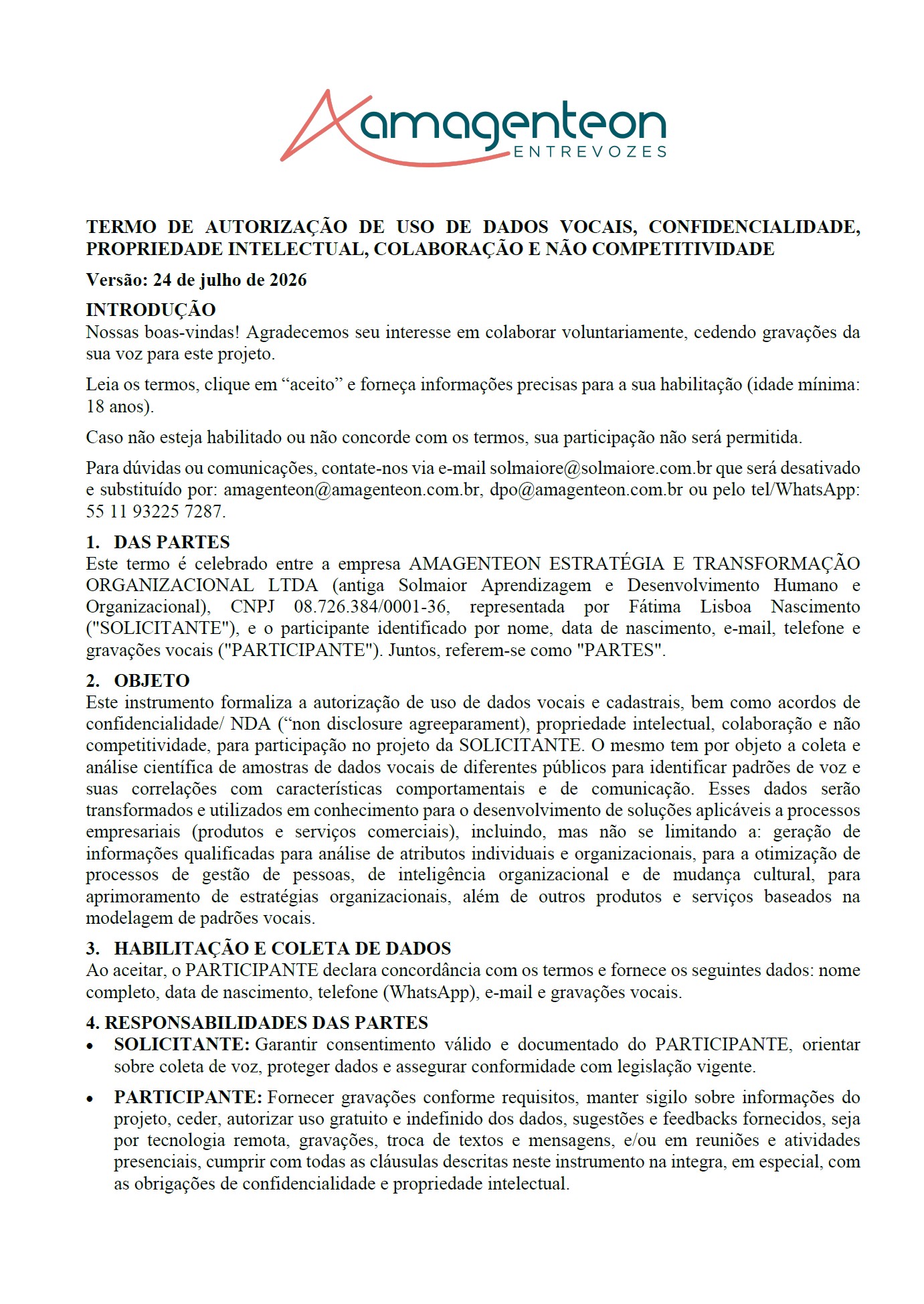 NDA – página 1